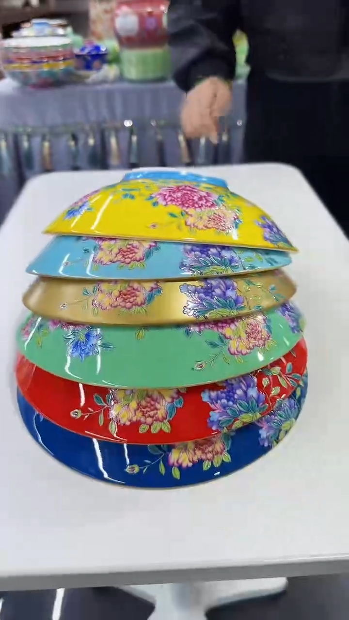 【闪购商品】瓷片 8.5英寸景德镇元宝盘6个混色