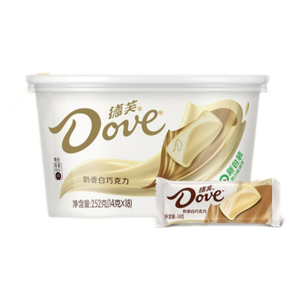 德芙奶香白巧克力252g