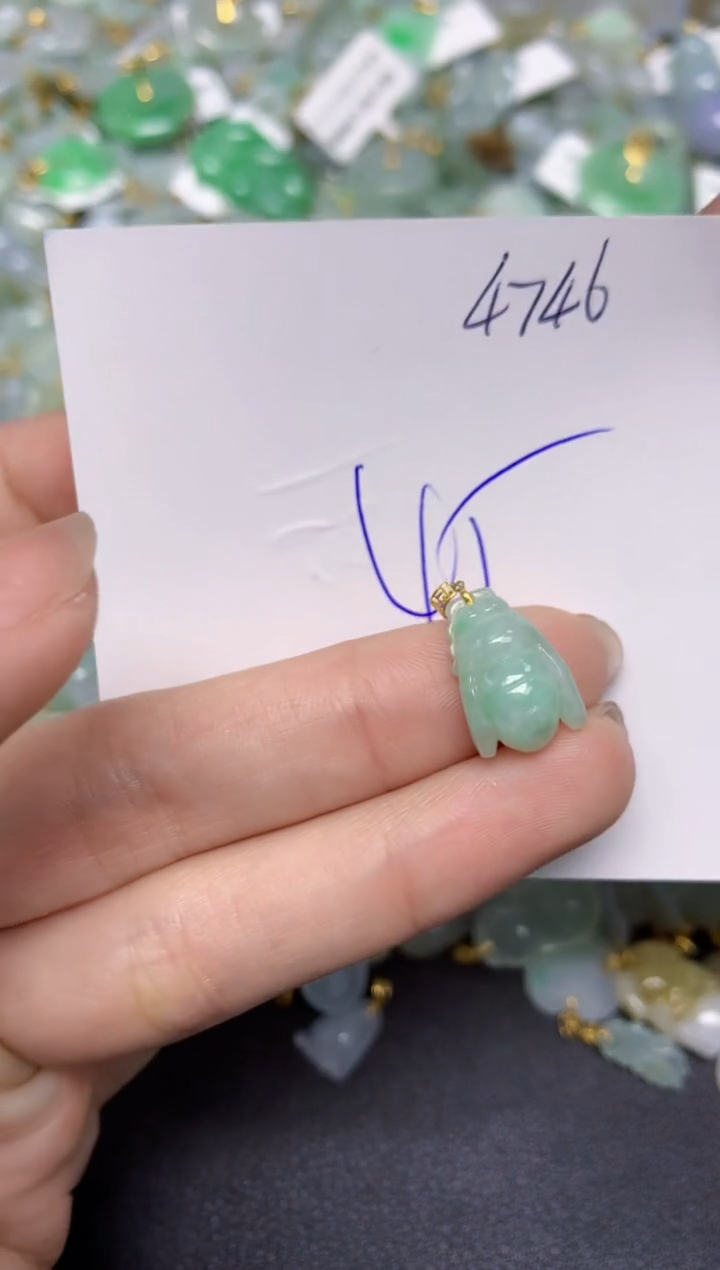 【闪购商品】翡翠颈饰18K金镶嵌天然翡翠A货
