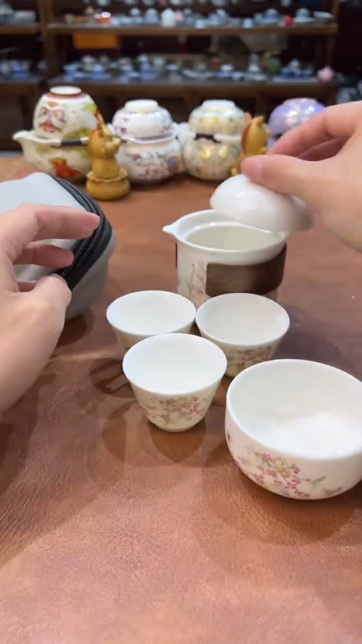 真的很便宜会开片的旅行茶具