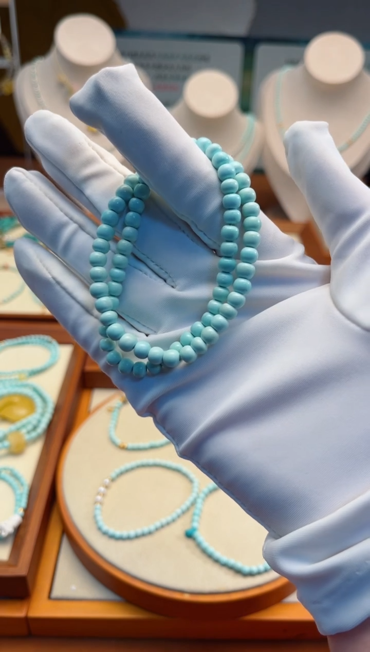 【闪购商品】绿松石手串未镶嵌素圈两条1500