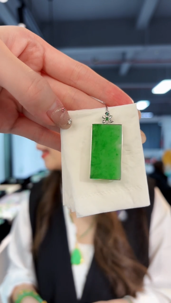 【闪购商品】翡翠颈饰18K金镶嵌缅料A货/支持复检/一件