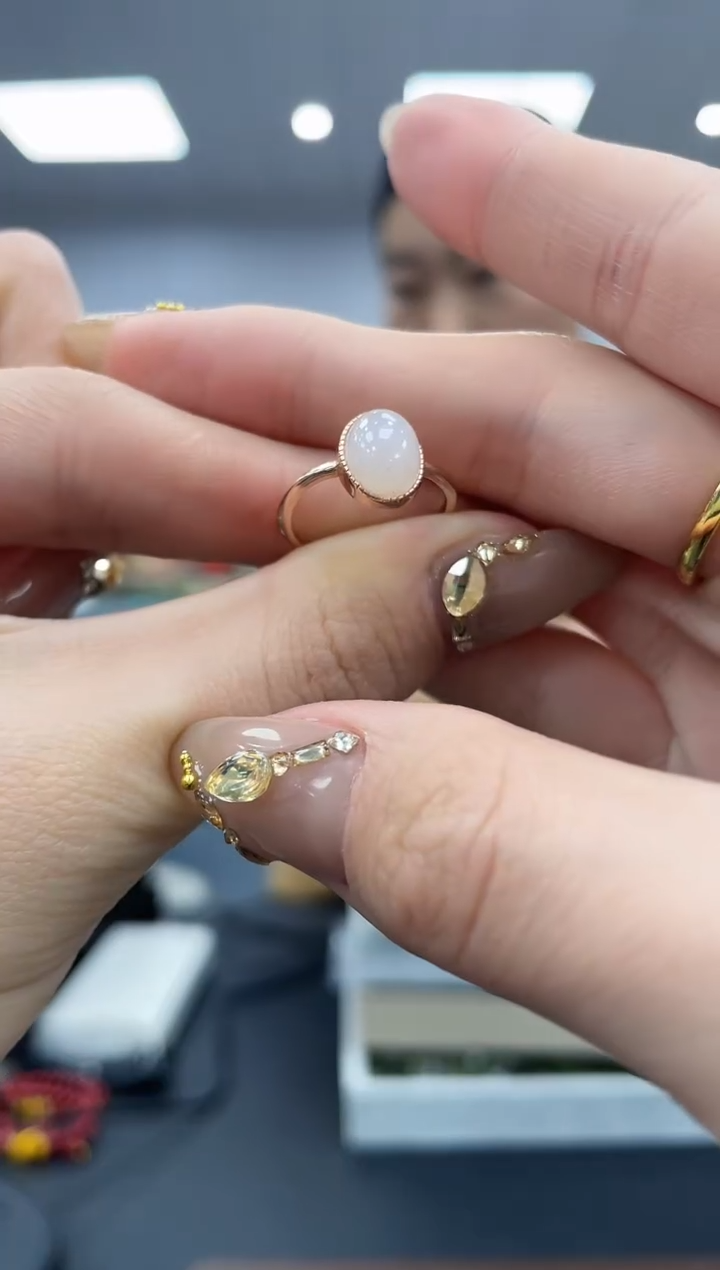 【闪购商品】和田玉戒指银S925镶嵌多样性拍一发一020