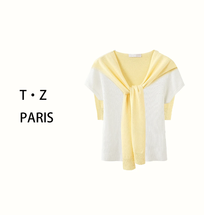 T·Z*62真两件刺绣针织衫-9471