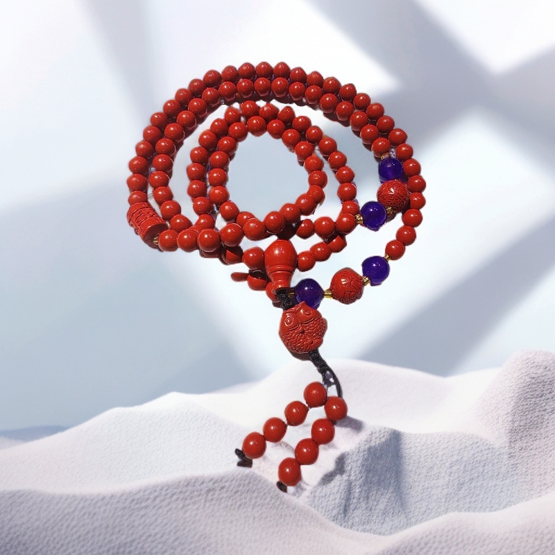 含辰砂工艺品朱砂手串时尚年年有鱼
