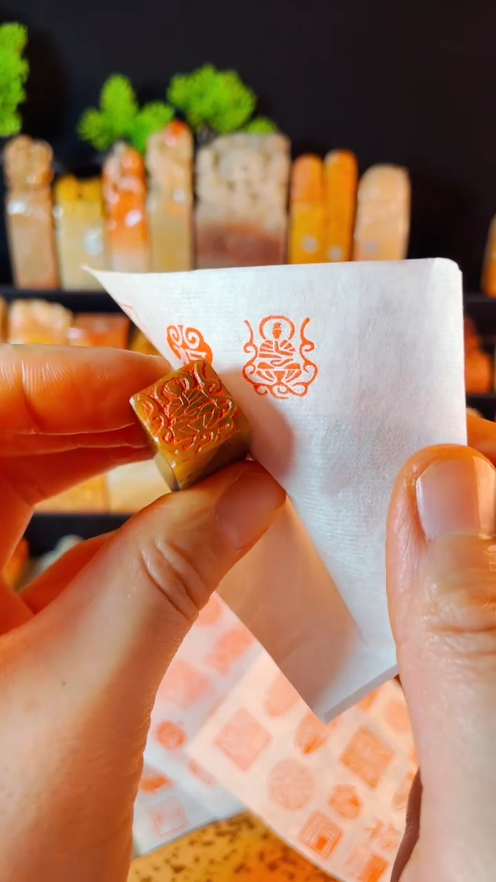 【闪购商品】巴林石印石手工篆刻《佛造像》1.5