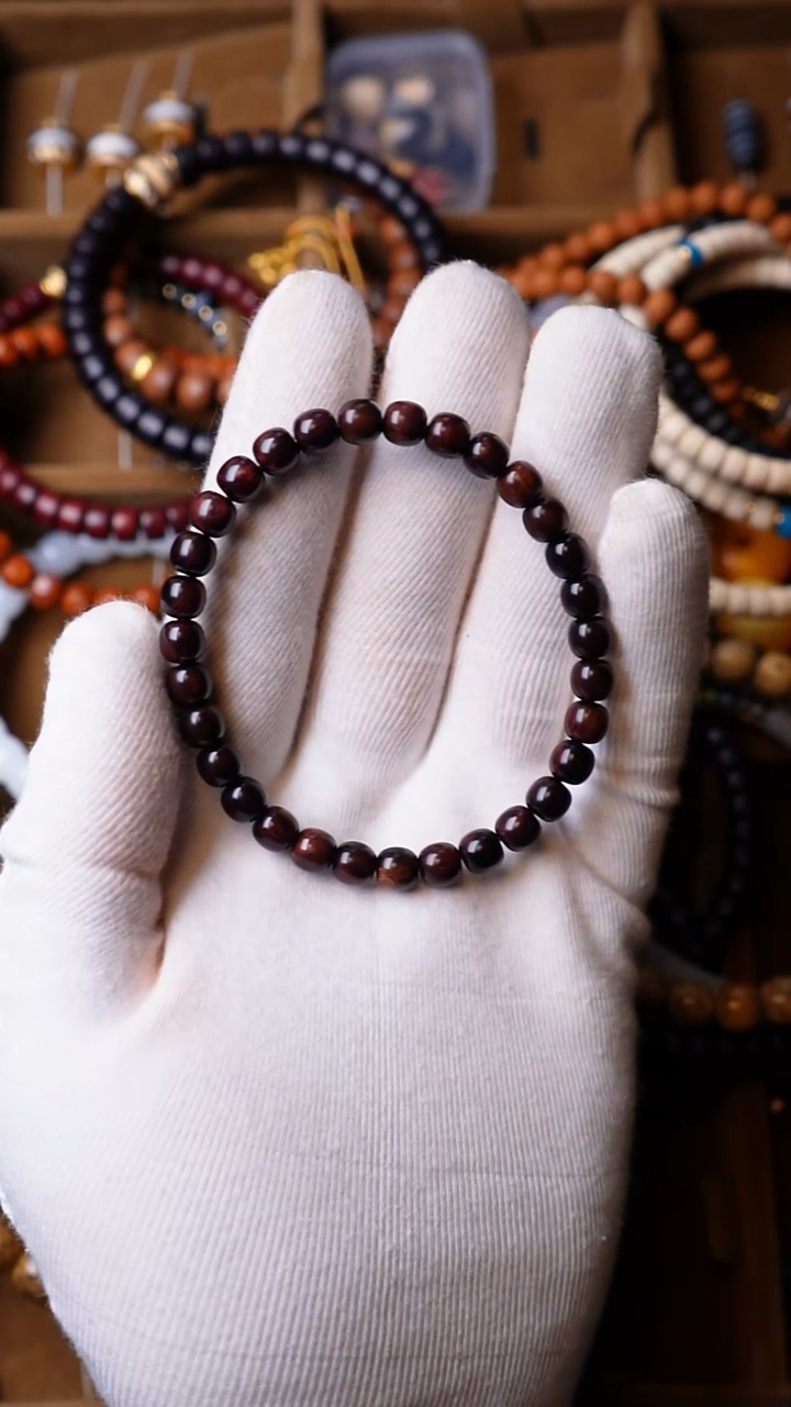 黄花梨/降香黄檀手串/手链海南黄花梨6.6mm