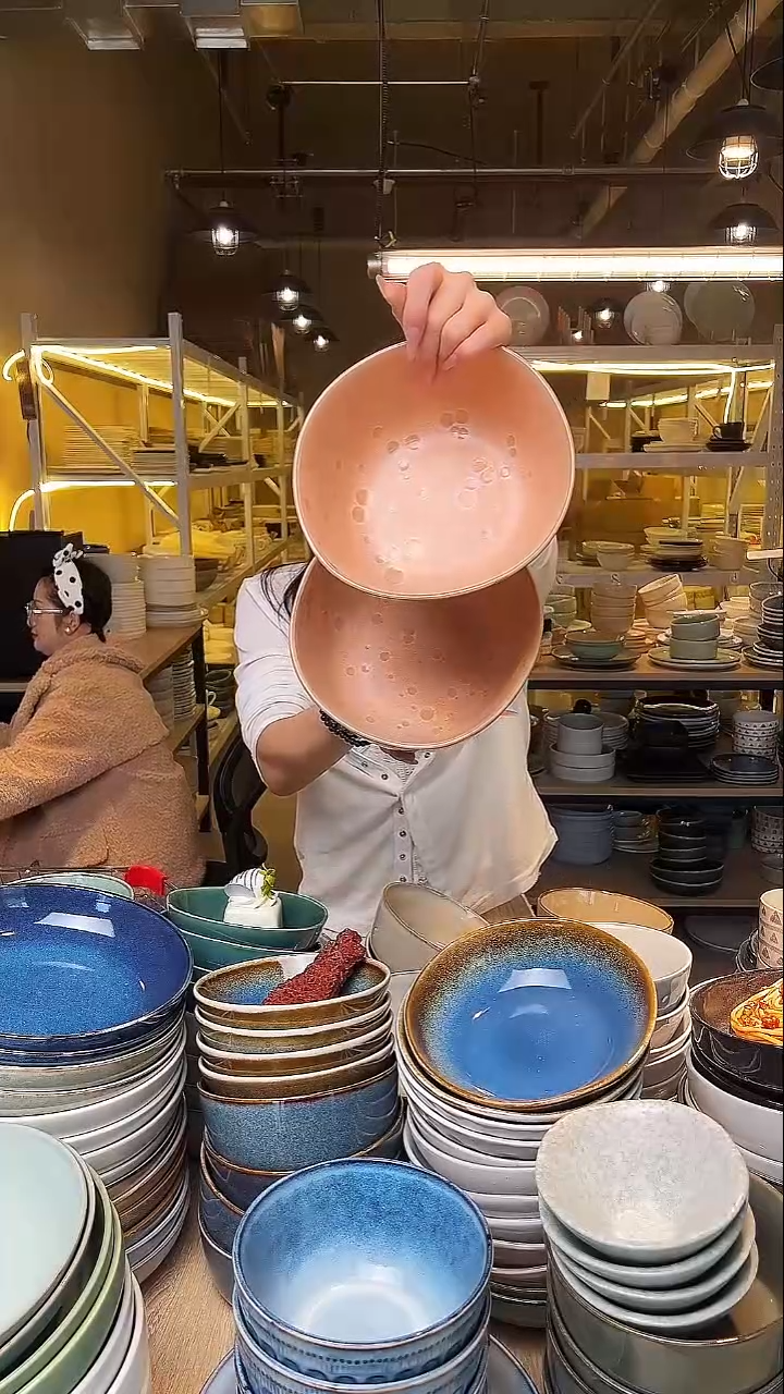 瓷114【瑕疵】外贸尾货窑变釉下彩