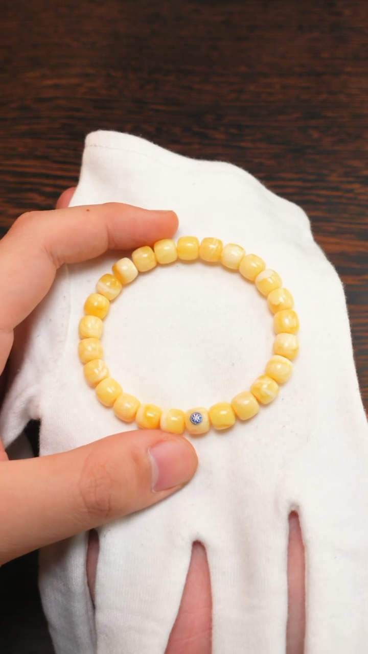 【闪购商品】蜜蜡手链未镶嵌2478/8mm蓝标手串