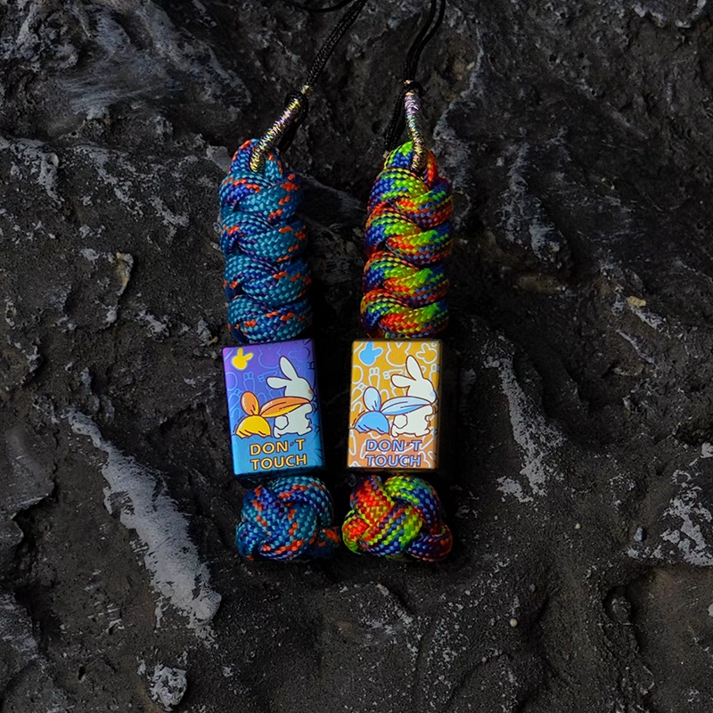 EDC【钛彩合金坠 】成品手工编织精编推牌律动刀坠