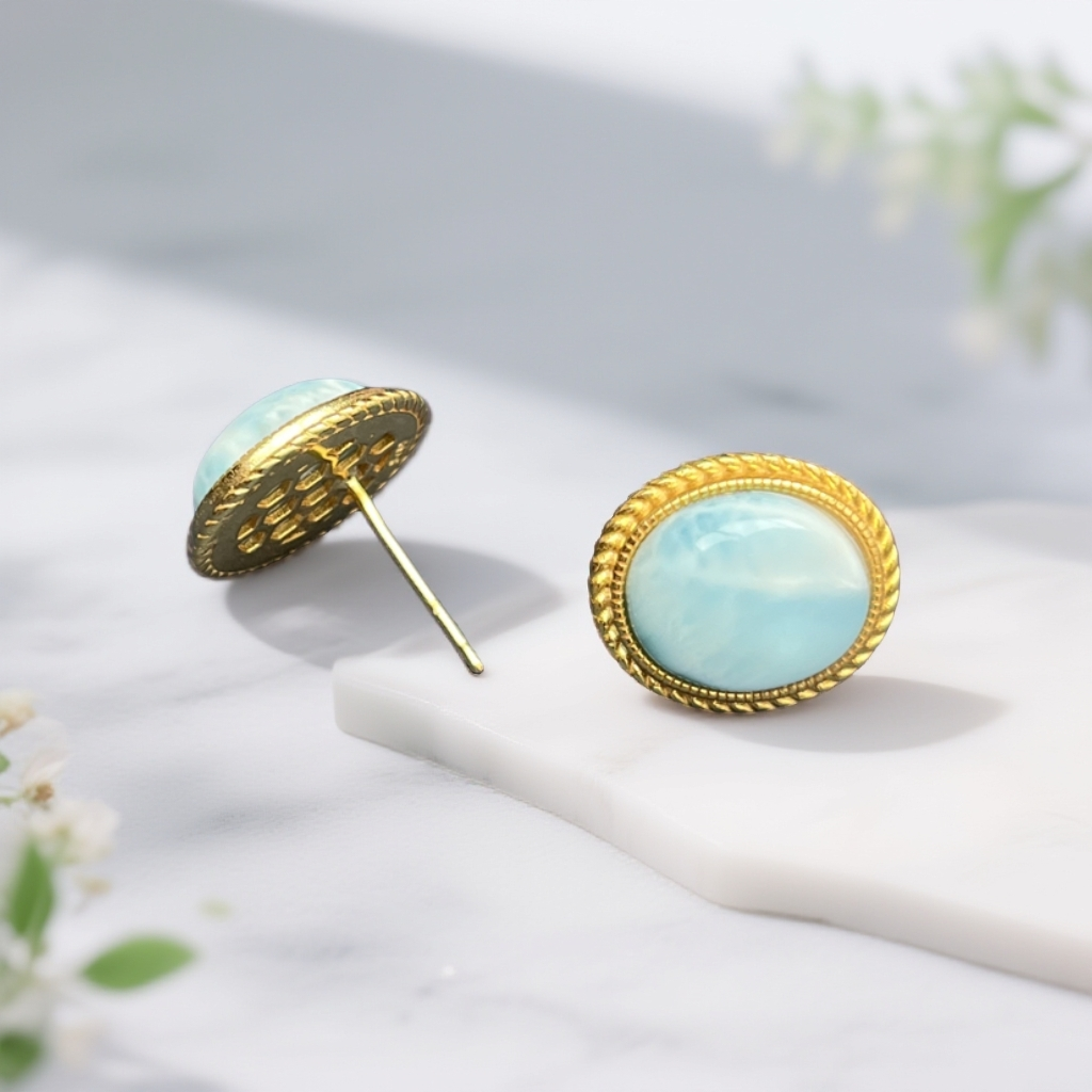 海纹石耳钉精美精致