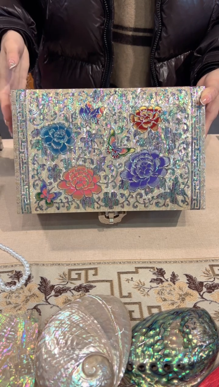 【闪购商品】鱼锁全满螺弘贝雅螺钿漆器文化馆