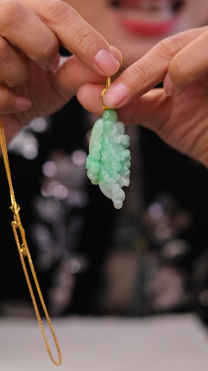 【闪购商品】翡翠颈饰银S925镶嵌24小时内发货质保A货