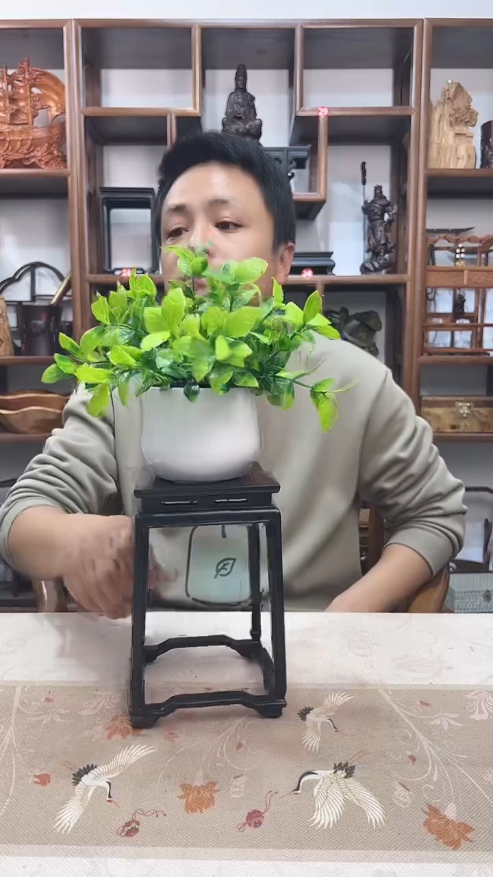 【闪购商品】东非黑黄檀（紫光檀）小花架