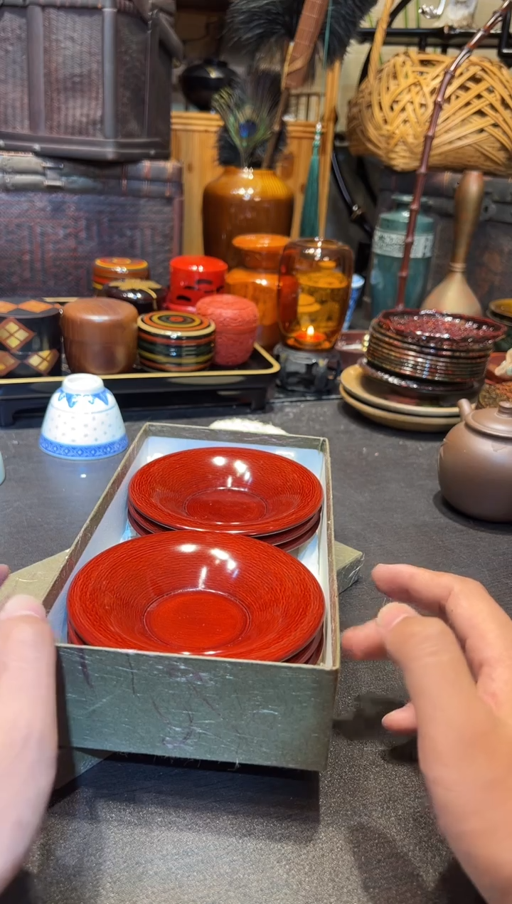 杯垫六片  大漆漆器大漆漆器大漆漆器