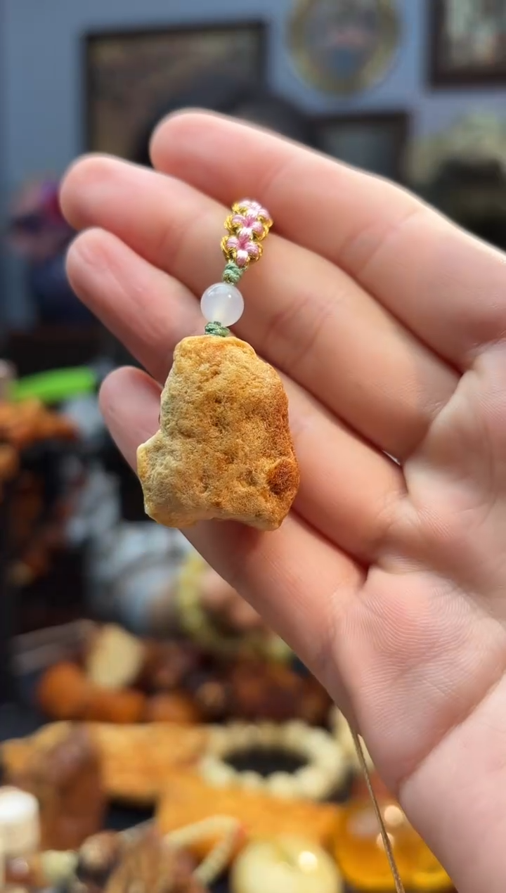 琥珀颈饰未镶嵌手机挂