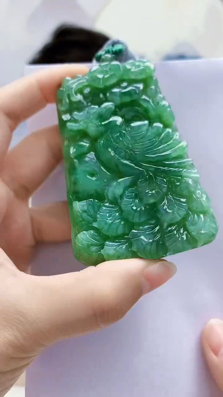 未镶嵌定制翡翠1502lr-毛货挂件73