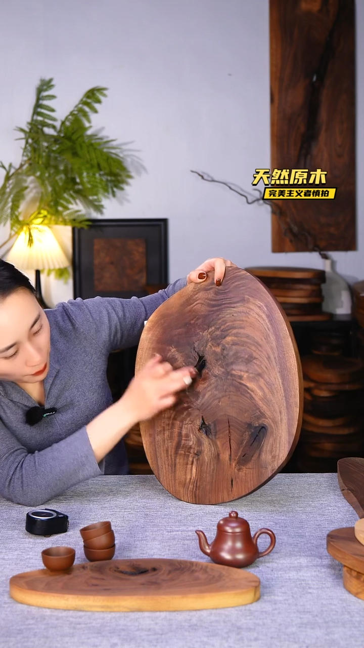 木北美黑胡桃原木.干裂疤结不属于商品质量问题完美主义者慎拍