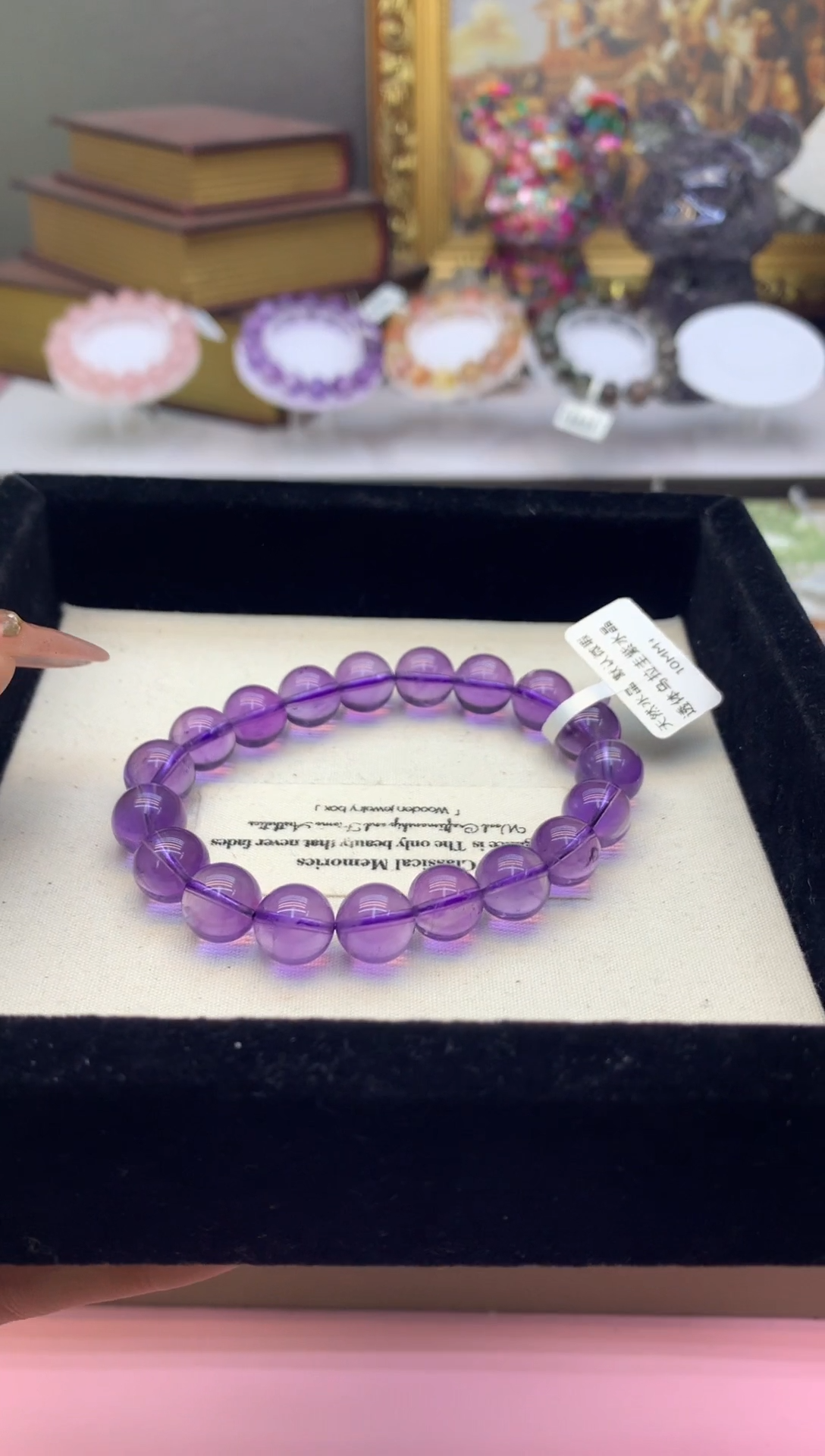 【闪购商品】水晶手串未镶嵌10透体乌拉圭紫水晶