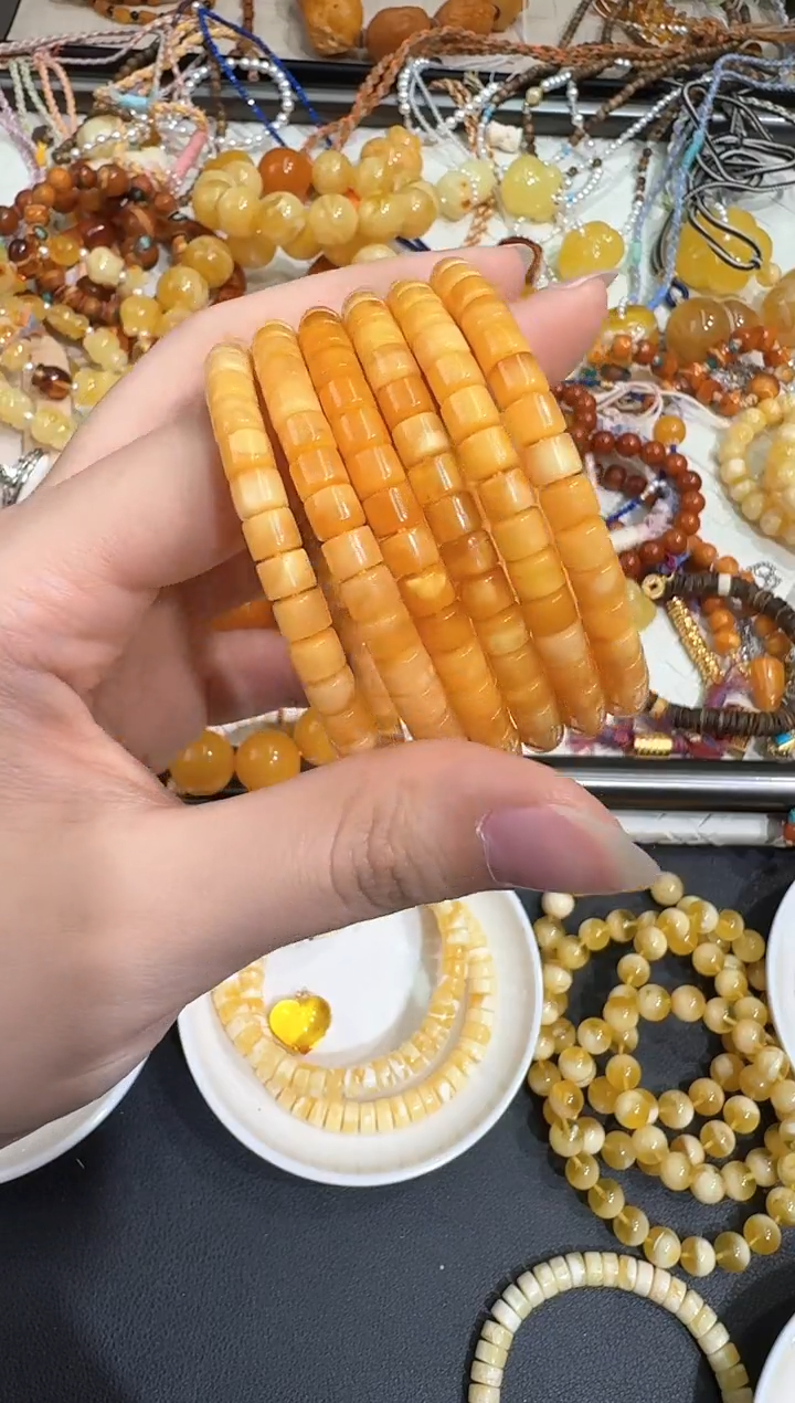 【闪购商品】未镶嵌蜜蜡手串X0318-1195-196多样性一件