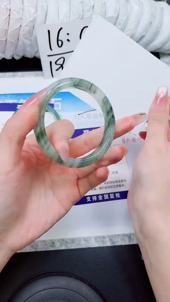 石英质玉手镯未镶嵌A371-54.5