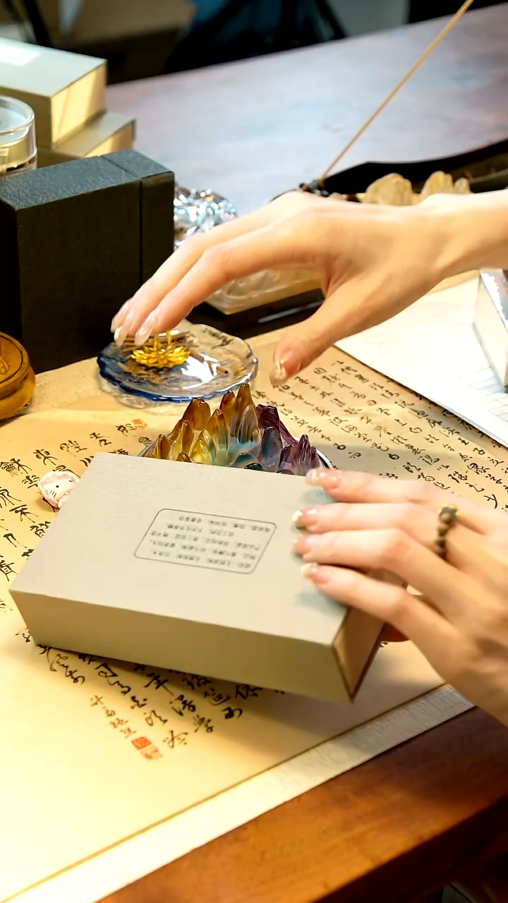 线香千里江山香炉+盘香