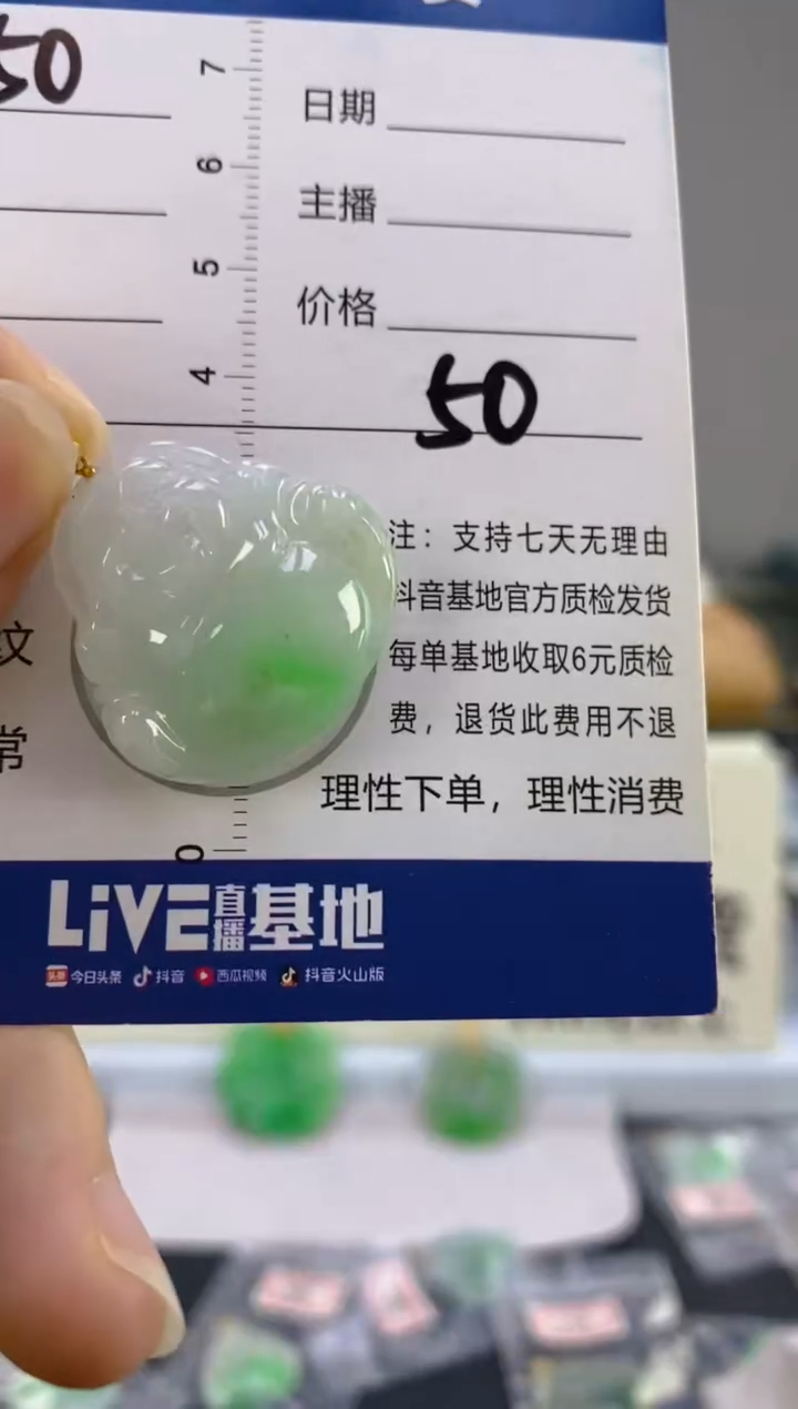 【闪购商品】翡翠颈饰18K金镶嵌天然A货翡翠