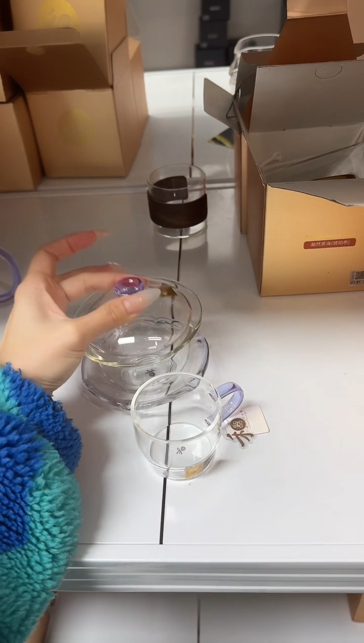 【闪购商品】@@禾器禅语盖碗紫色+清尚杯紫色一只