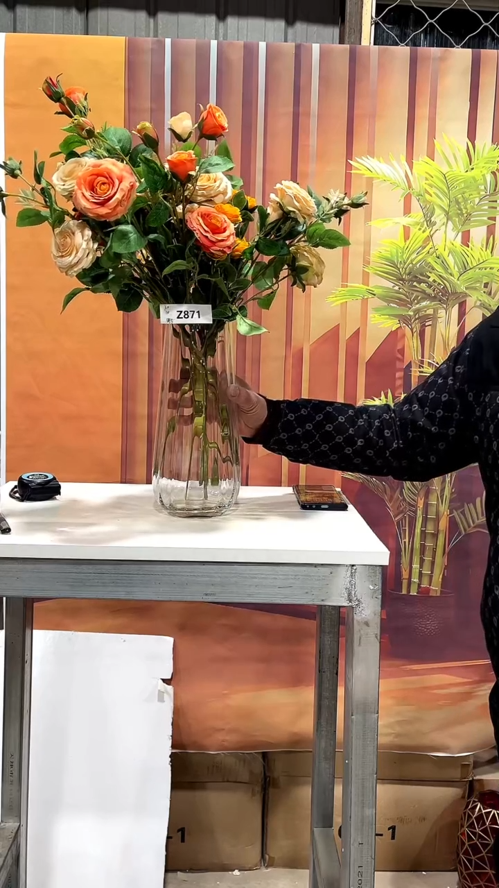 【闪购商品】玻璃871透明色情之泪30高花瓶