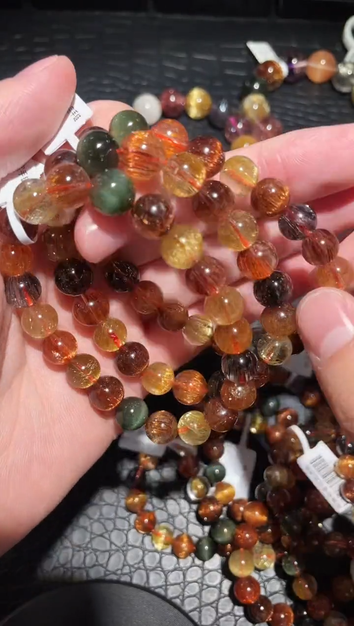 【闪购商品】水晶手链未镶嵌单圈彩发多宝A9（多样性发其一）