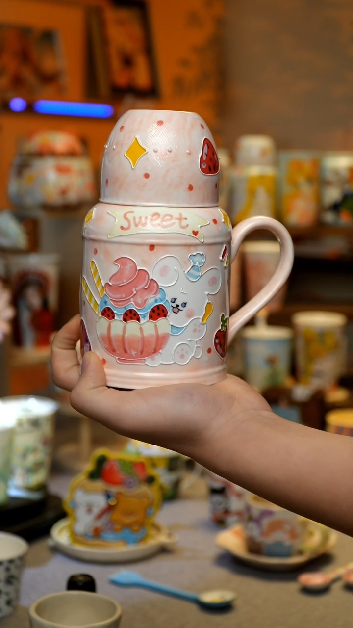 【闪购商品】杯陶瓷景德镇高温釉下彩&A667