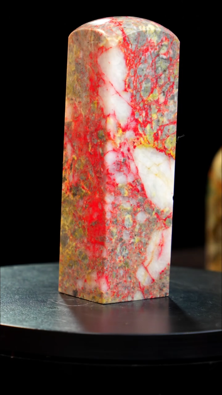 鸡血石三彩鸡血石印章印章印章