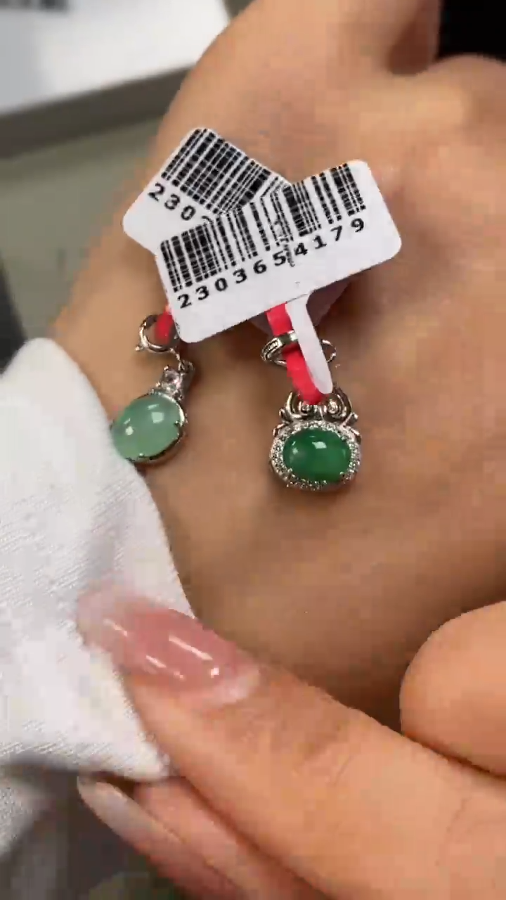 【闪购商品】翡翠戒指银S925镶嵌9827