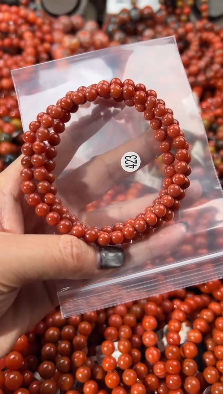 未镶嵌手串南红玛瑙6+