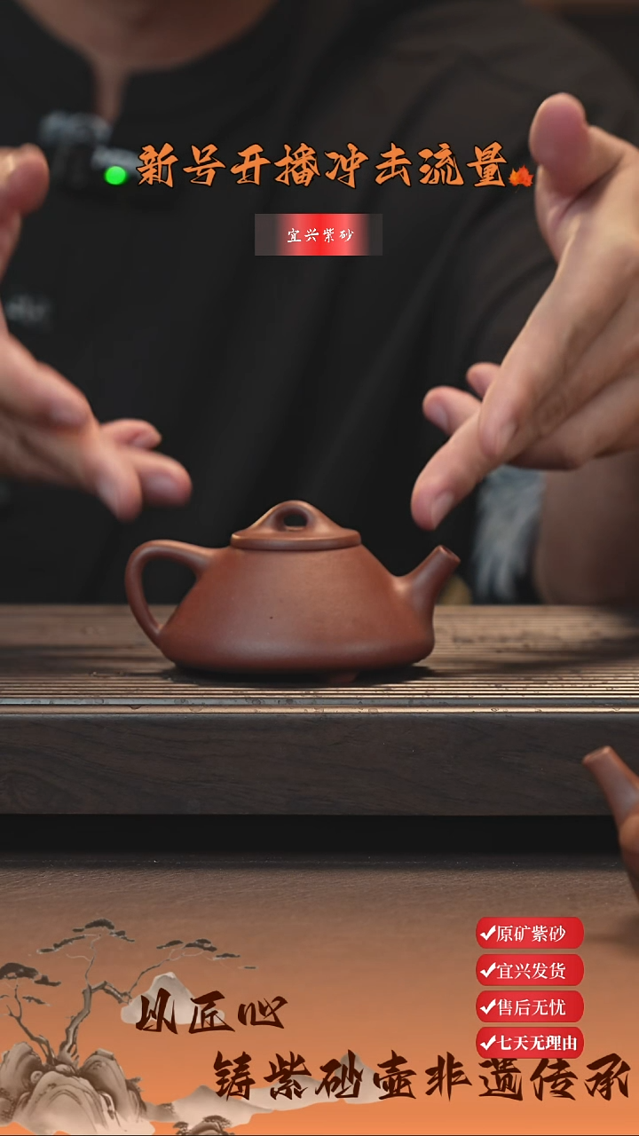 茶壶紫砂宜兴紫砂茶壶子冶石瓢紫泥150cc