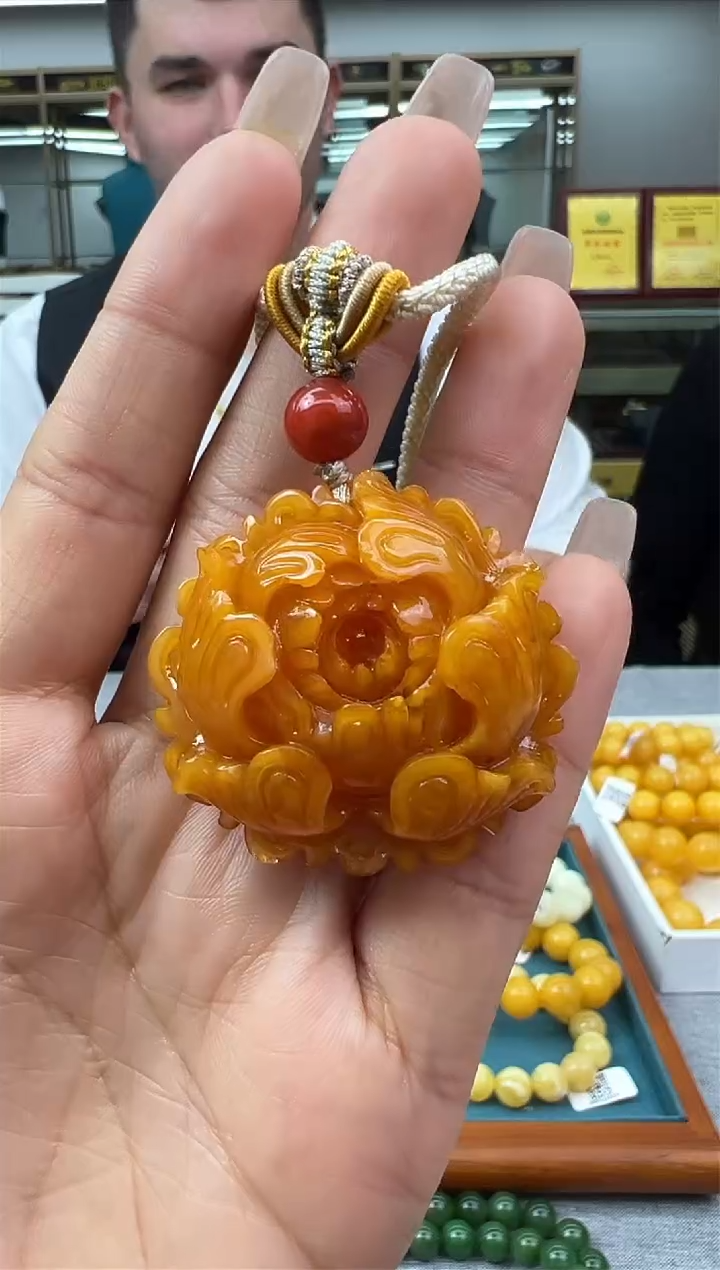 【闪购商品】琥珀颈饰未镶嵌秒拍号032