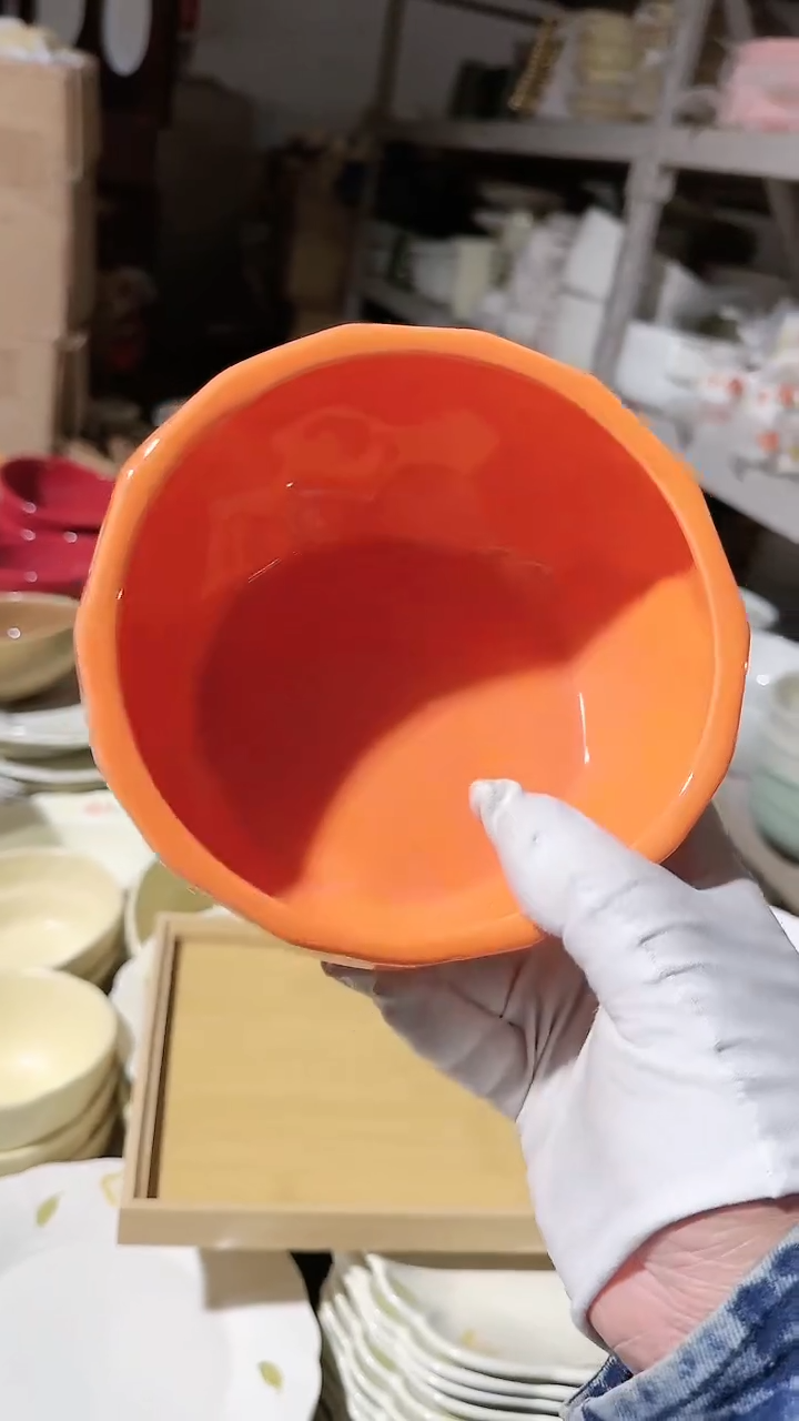 【闪购商品】瓷片斜口碗微瑕 凑满20元包邮