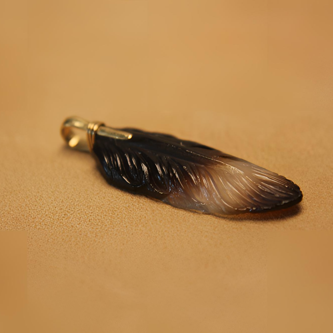 珠改羽毛 18K金扣头  31-9.6毫米 项链吊坠