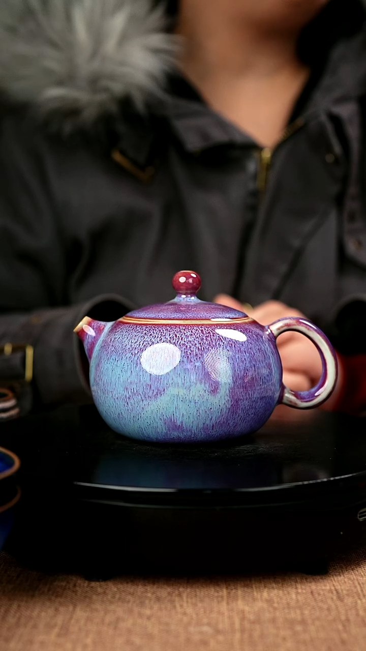 【闪购商品】738#国工一级品原矿钧瓷炉钧釉西施壶