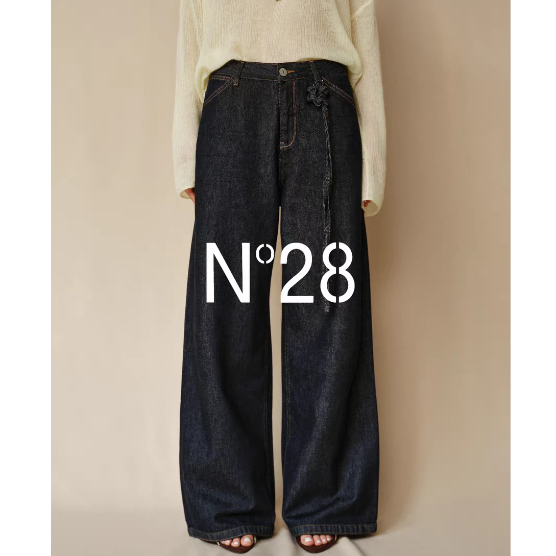 N°28 2025秋季新款丹宁风女高腰阔腿裤休闲风牛仔裤895371K020