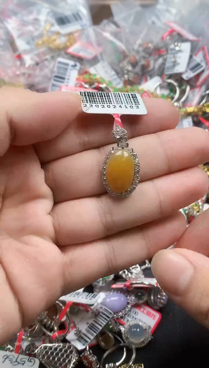 银S925镶嵌戒指翡翠天然A货缅甸翡翠