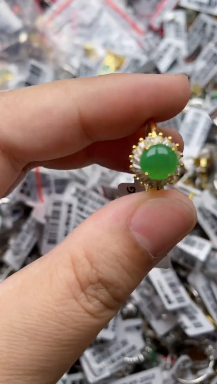 【闪购商品】翡翠戒指银S925镶嵌111111---10