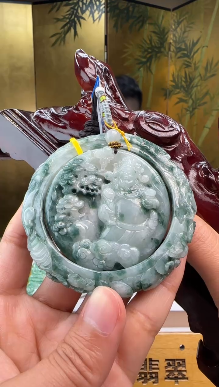 颈饰未镶嵌翡翠一套+底座XM@@960Q3J22846