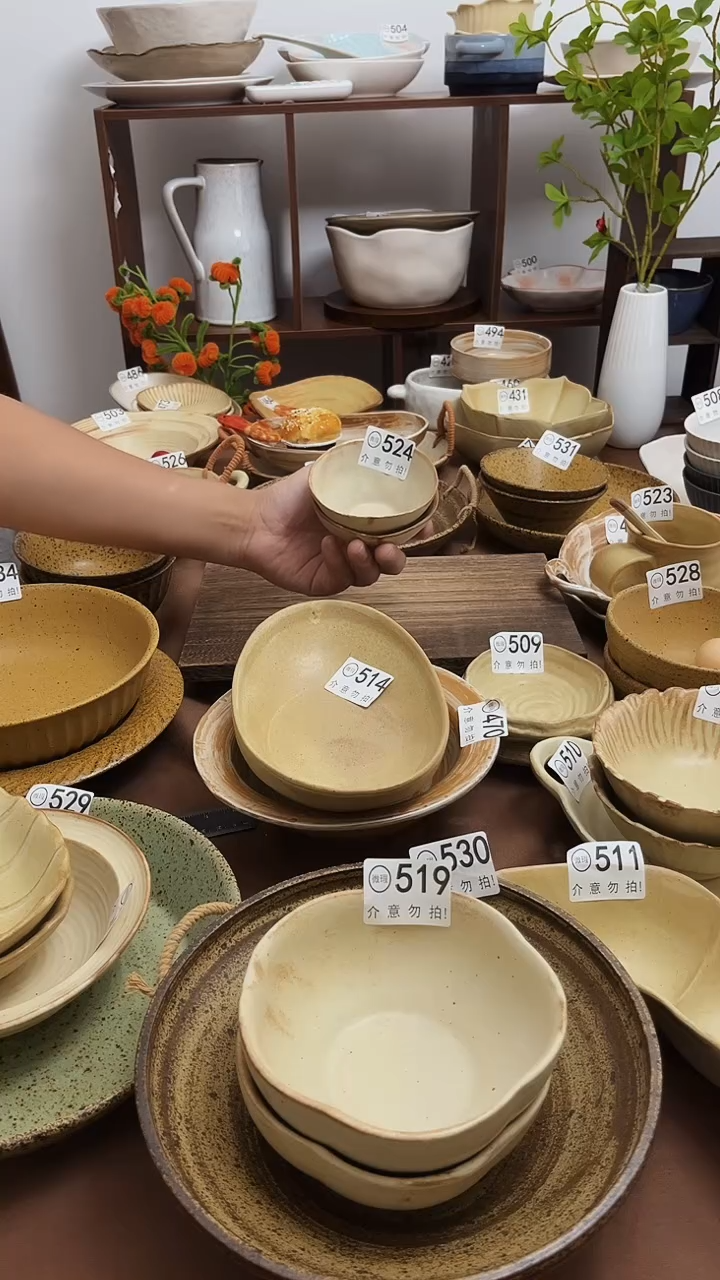 瓷片粗陶瓷器524 2只装