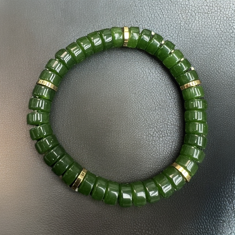 A650精品菠菜药片单圈10mm手串国风