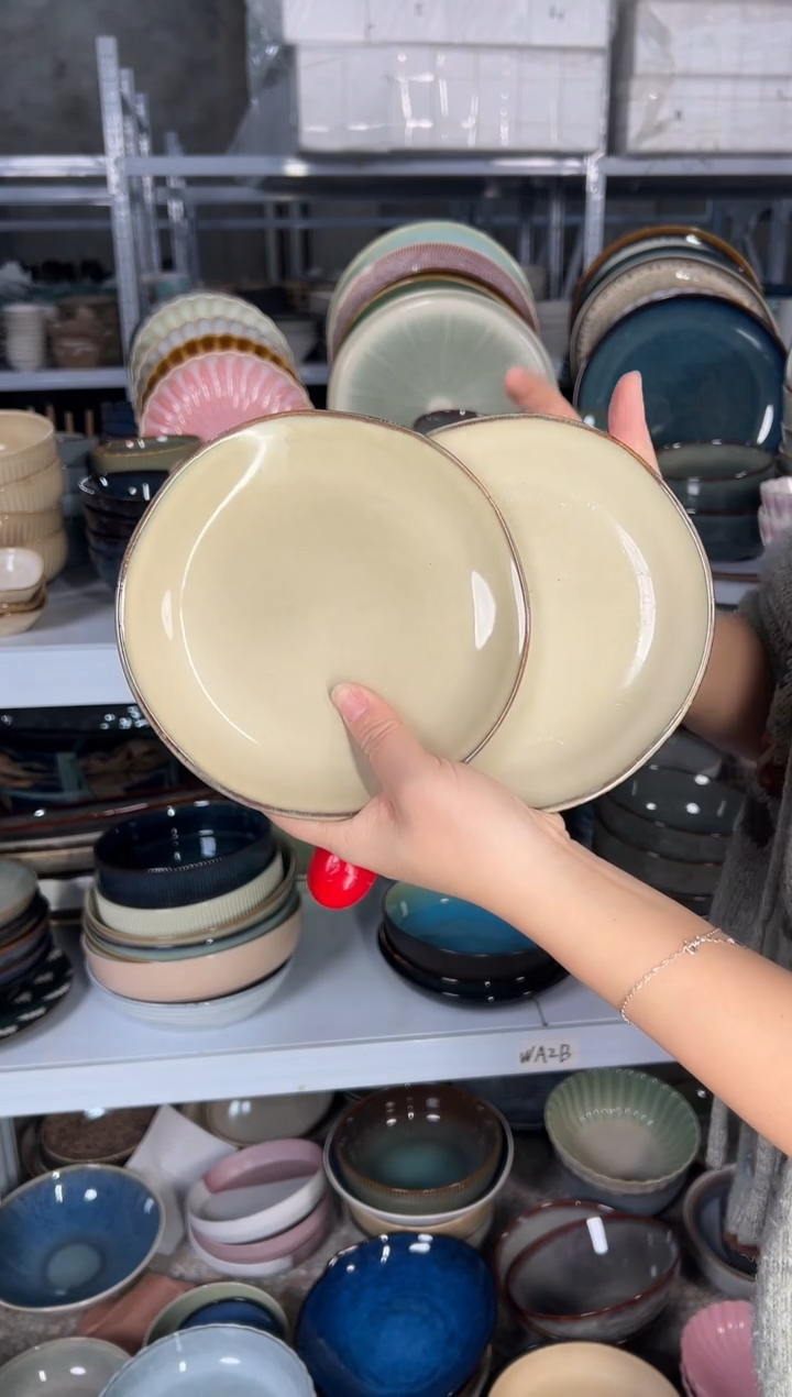 陶瓷外贸尾货瑕疵满20包邮X2碟子