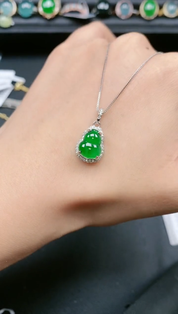 翡翠戒指银S925镶嵌1111