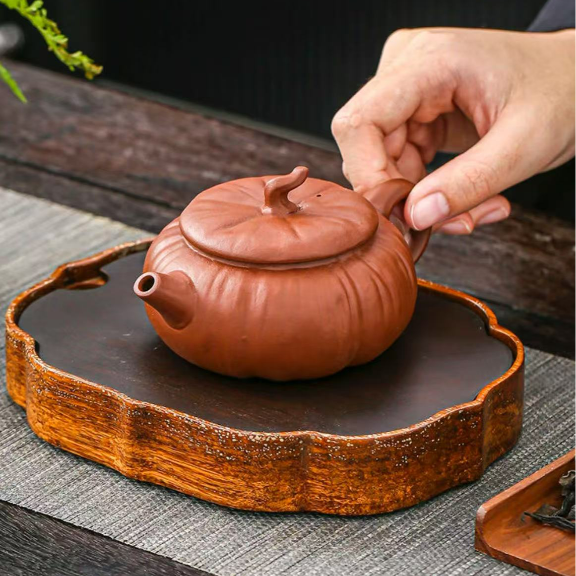 当代 S024 原矿宜兴紫砂 仿生器南瓜紫砂壶 家用泡茶器