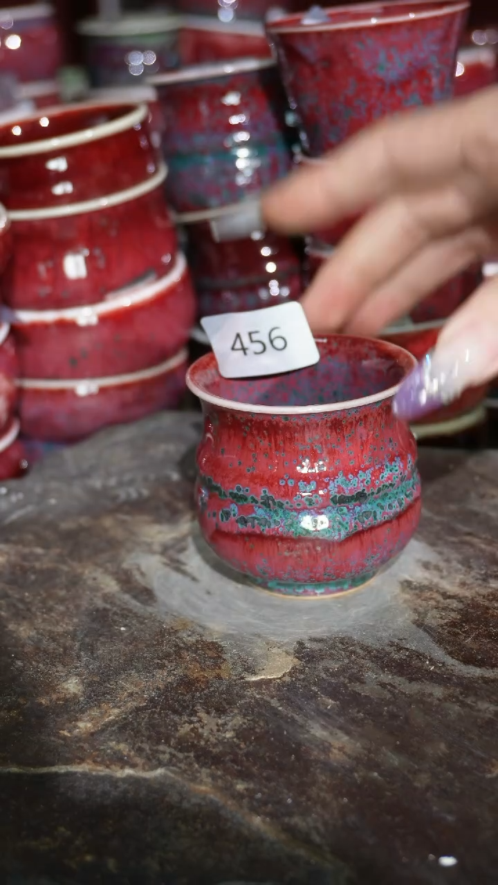 摆件陶精品窑变钧瓷茶器