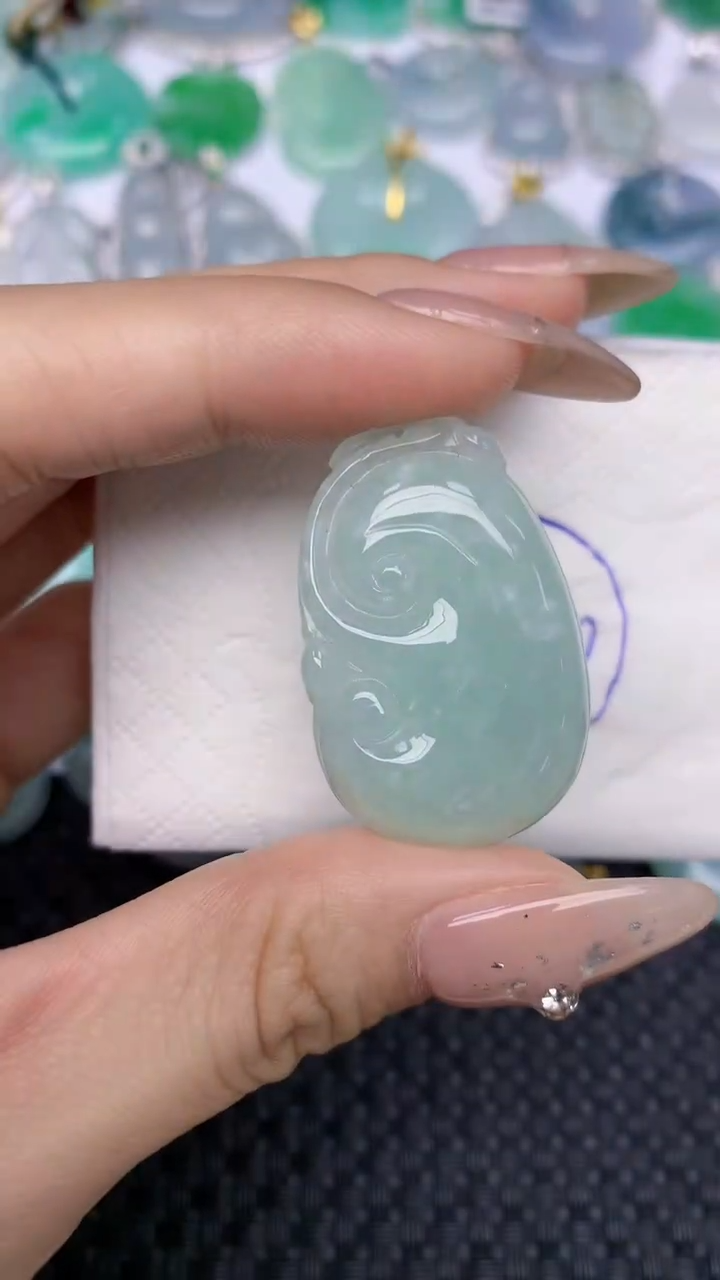 颈饰未镶嵌翡翠天然缅甸翡翠a货百元以上9元证书费自理